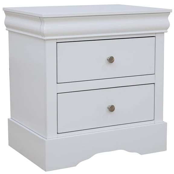 Louis Philippe Traditional 2-Drawer Nightstand Bedside Table