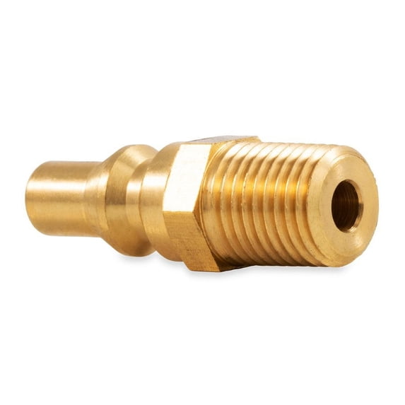 LP Quick Connect, 1/4" NPT x Full Flow Male Plug, Clamshell