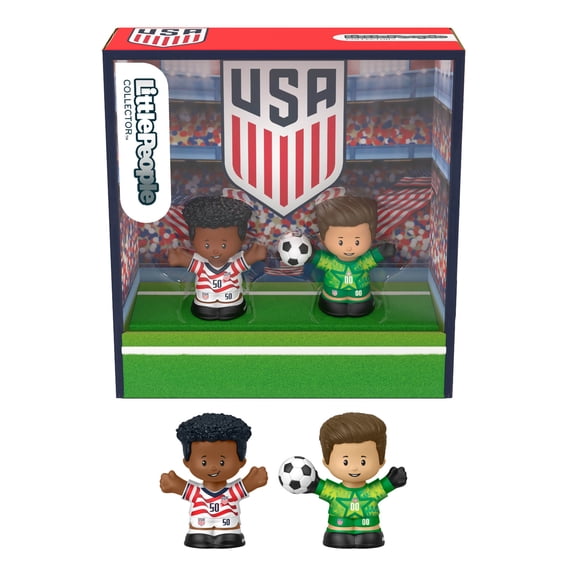 Little People Collector U.S. Soccer Special Edition Set for Sports Fans, 2 Figures