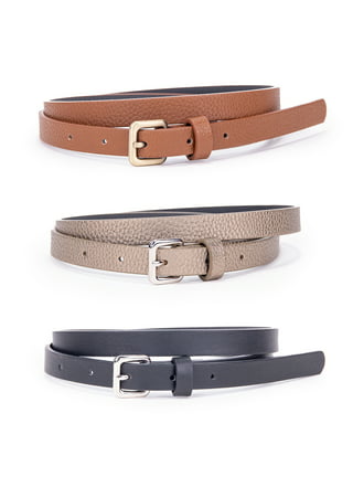 188 Women's Belts Ladies Fashion Skinny Soft Dress Casual Leather Belt 1-1/8 (30mm) Wide