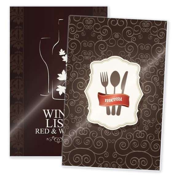 LP05DLTSB - TruLam Thermal Laminating Pouches 5 Mil 11-1/2 in x 17-1/2 in (Small Menu Size) - with Peel Off Sticky Back for Display Signs - 100/Box