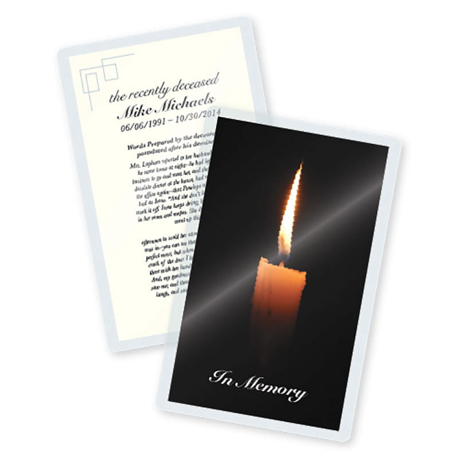 LP07MEM - Thermal Laminating Pouches 7 Mil  2-7/8 in x 4-5/2 in (Memorial Card Size) - 500/Bx