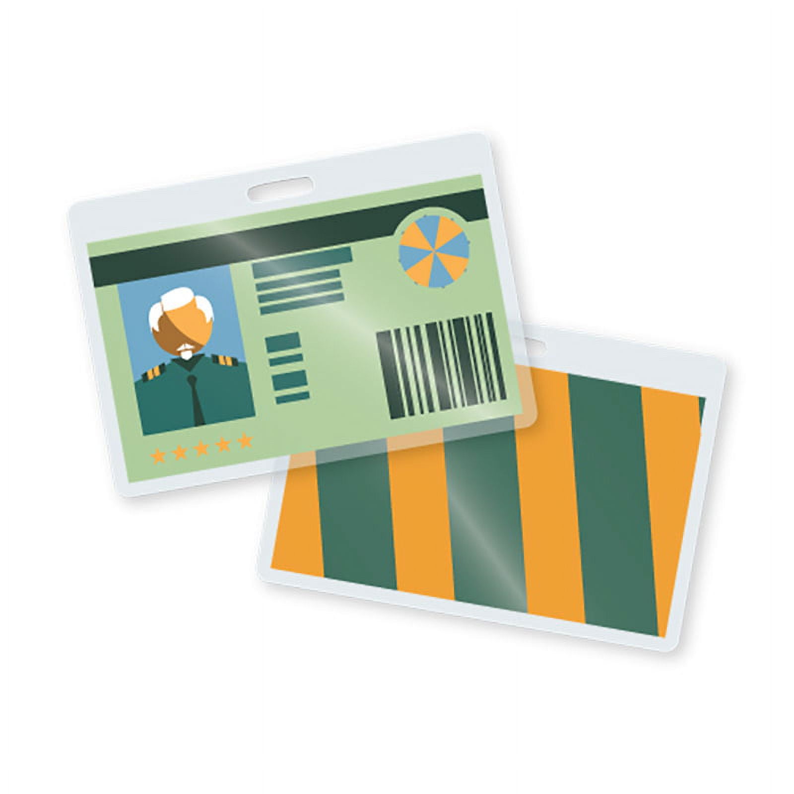LP07MTYP - TruLam Thermal Laminating Pouches 7 Mil 2-5/8 in x 3-7/8 in (Military Card Size) With Slot Punched on Long Side - 500/Box