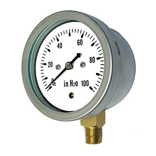 PIC LP Series Low Pressure Gauge – 2-1/2” Dial, 0-60 Psi/wc, Bottom Mount, Dry Type