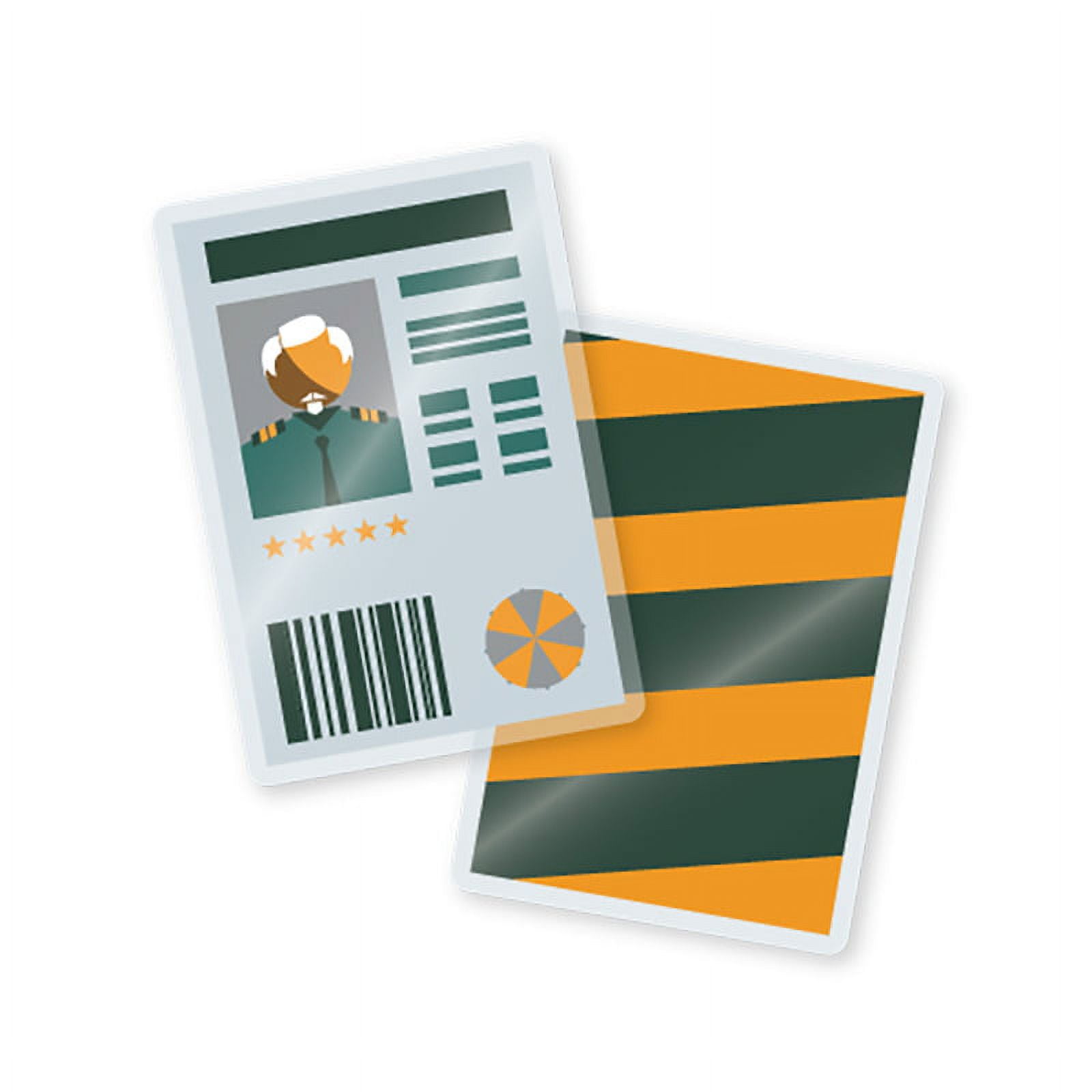 LP10MTY - TruLam Thermal Laminating Pouches 10 Mil 2-5/8 in x 3-7/8 in (Militar Card Size) Without Slot Punched - 500/Box