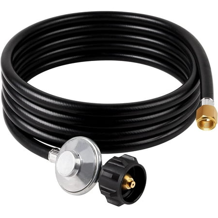 LP12 12 ft [,] Black 3/8 Inch Female Flare Gas Line Connector