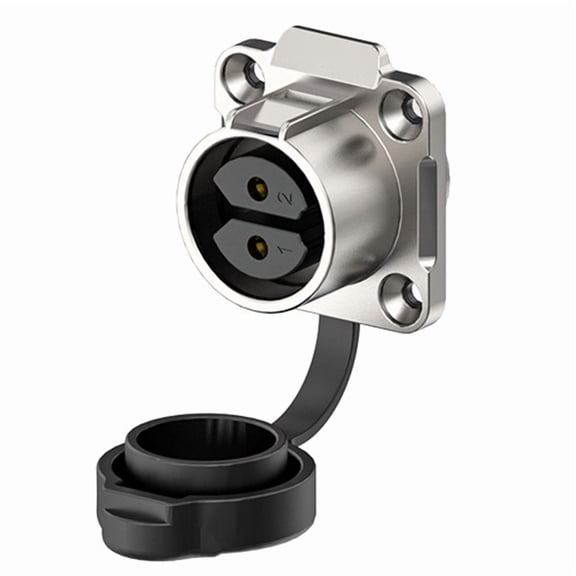 LP20 Industrial Aviation 2pin Panel Mount Female Socket Welding Cable Wire Electrical Power Connector Socket,1 * Power Connector,Black