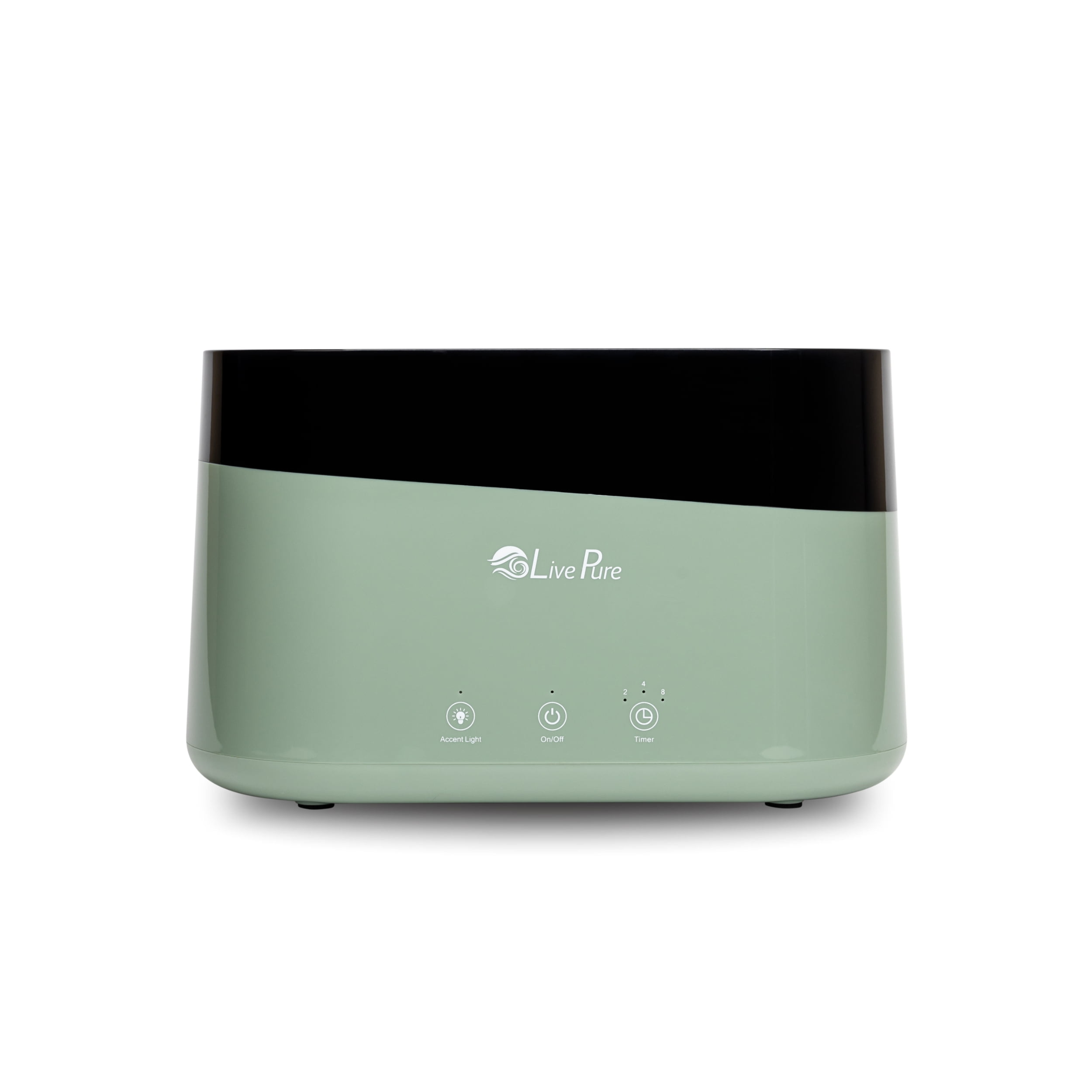 LivePure Black Ultrasonic Humidifier with Flame Effect