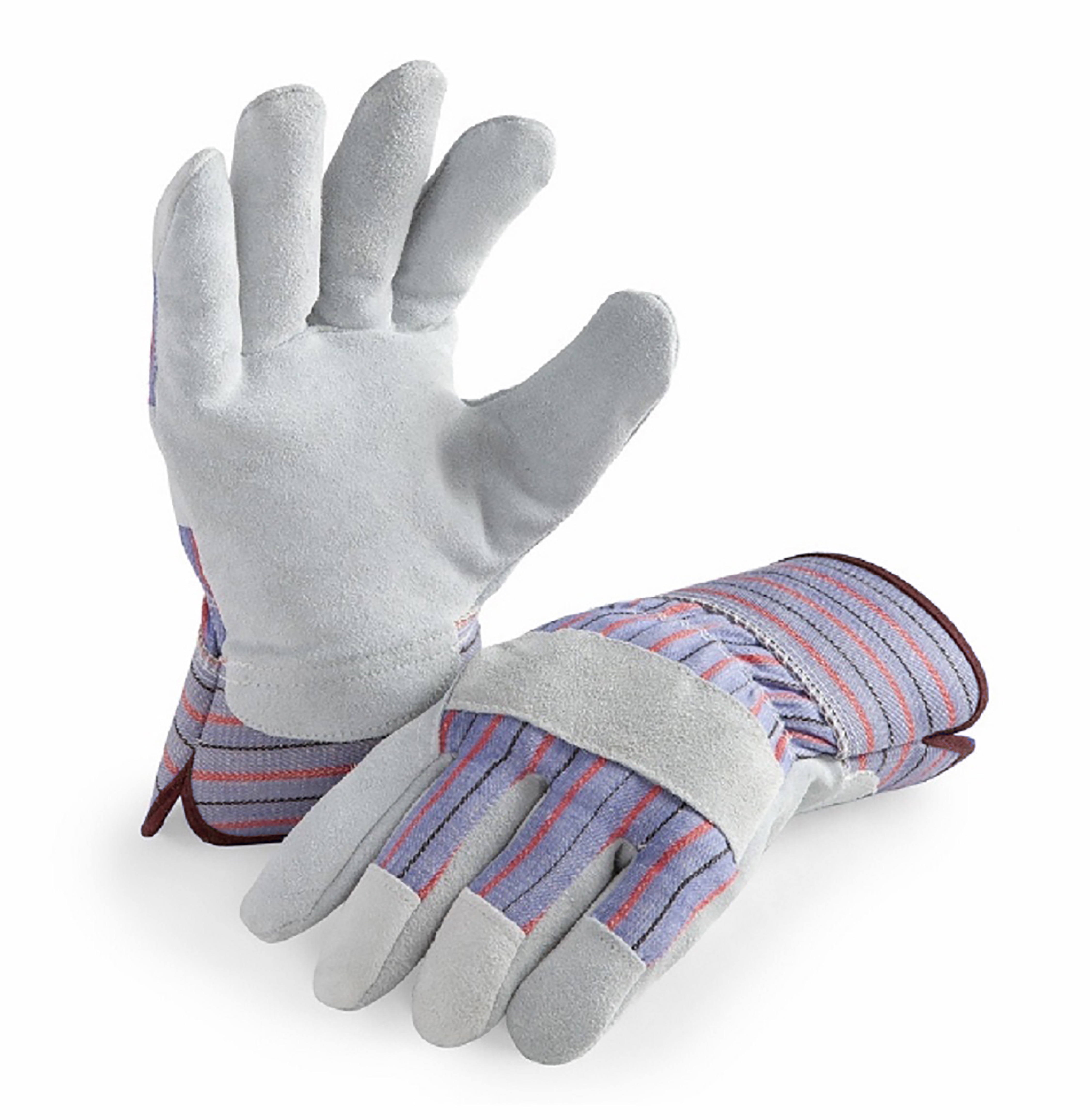 LP4300-L-12PK, Leather Palm Work Gloves, Safety Cuff, 12 Pair Value Pack