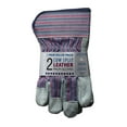 thumbnail image 1 of LP4300-XL-2PK, Leather Palm Work Gloves, Safety Cuff, 2 Pair Value Pack, 1 of 5