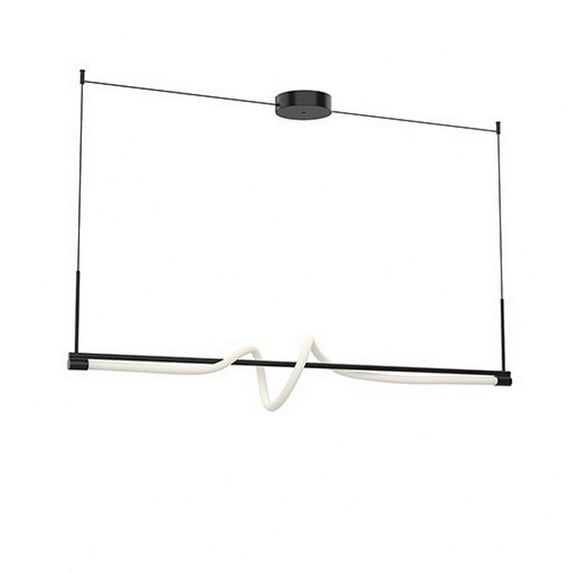 LP95354-BK-Kuzco Lighting-Cursive - 27W LED Linear Pendant-13.13 Inches Tall and 5.25 Inches Wide