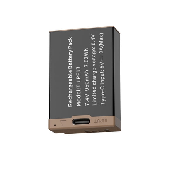 LPE17 Spare Camera Battery 950mAh Build In USB C Port Charging for R100M3 750D R8 R10 760D R50 M6 800D