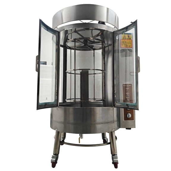LPG Charcoal Dual-Purpose Duck Roaster Commercial Chicken Roasting Machine 220V