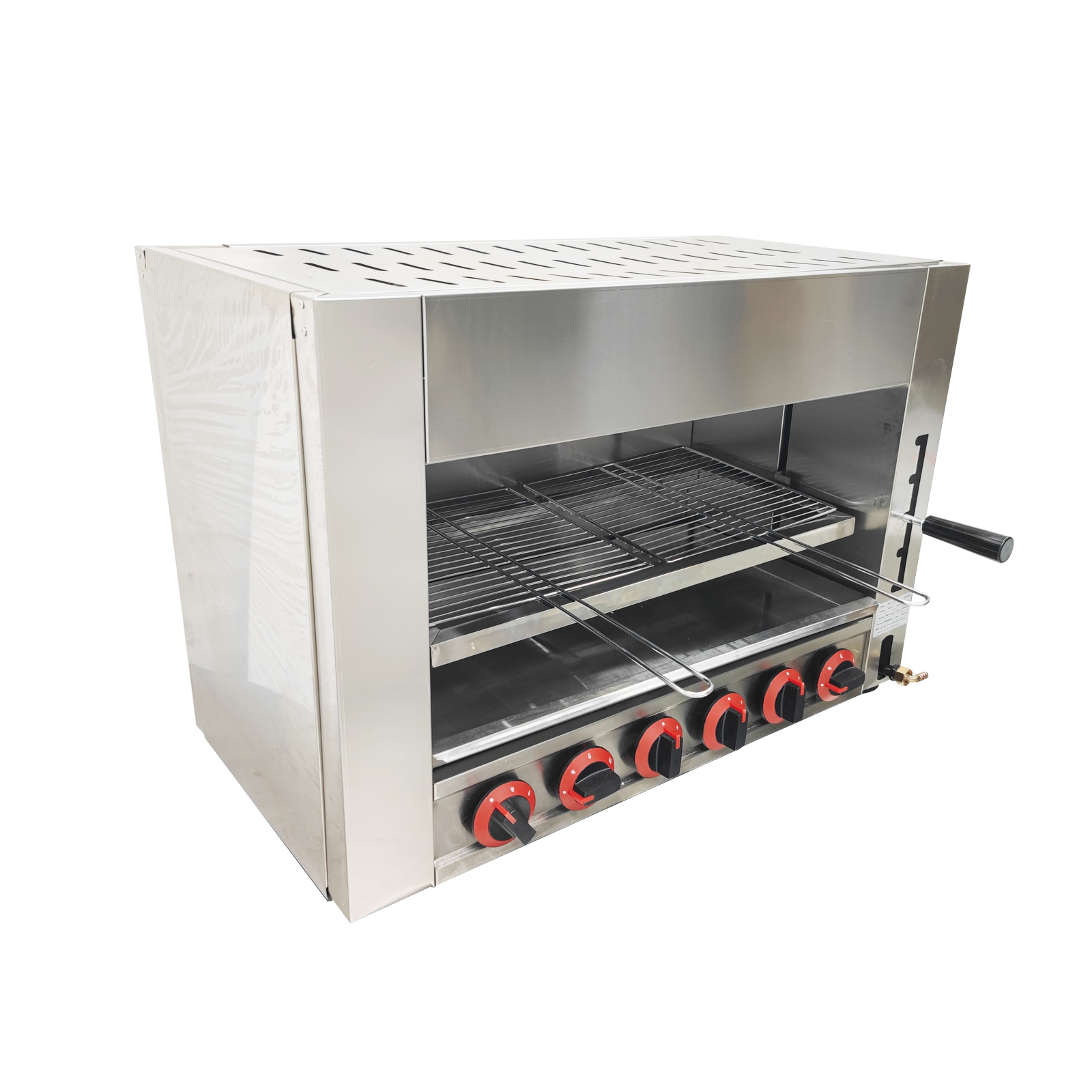 LPG Gas Toaster Ovens Stainless Steel Cheese Melter Grill Countertop Salamander Broiler