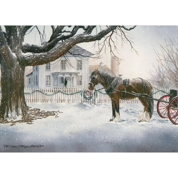 LPG Greetings Horse and Carriage Christmas Card (1 card/1 envelope)