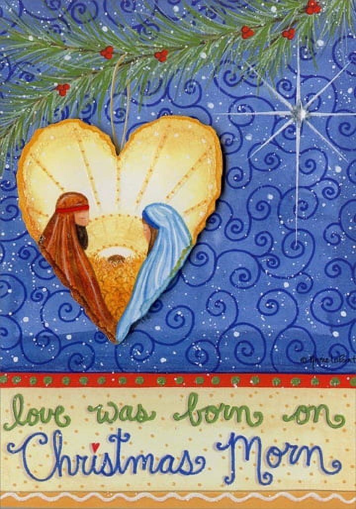 LPG Greetings Love was Born on Christmas Morn Religious Christmas Card