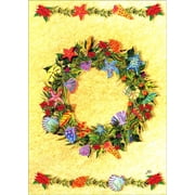 LPG Greetings Shell Wreath Warm Weather Holiday Card