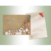 LPG Greetings Shells and Starfish Box of 14 Tropical Christmas Cards
