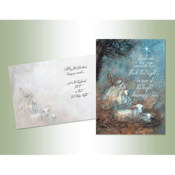 LPG Greetings Shepherd Boy: Sherri Buck Baldwin Box of 18 Religious Christmas Cards