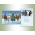 thumbnail image 1 of LPG Greetings Three Horses and Tree in Winter Box of 14 Glitter Christmas Cards, 1 of 2