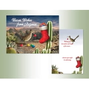 LPG PERFORMING ARTS BOXED CHRISTMAS CARD SET Warm Wishes Arizona Set of 18 cards with full color inside designs/18 envelopes 1 design per box 52772