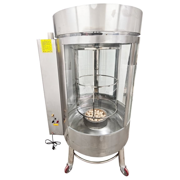 LPG Volcanic Rock Duck Roaster Roast Duck Oven Rotary Chicken Grill Machine 220V