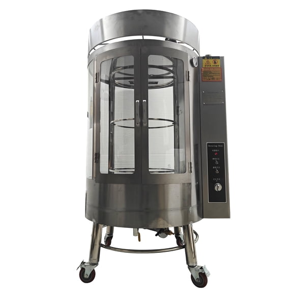 LPG Volcanic Rock Duck Roaster Rotary Roasted Oven Poultry Roasting Oven 220V