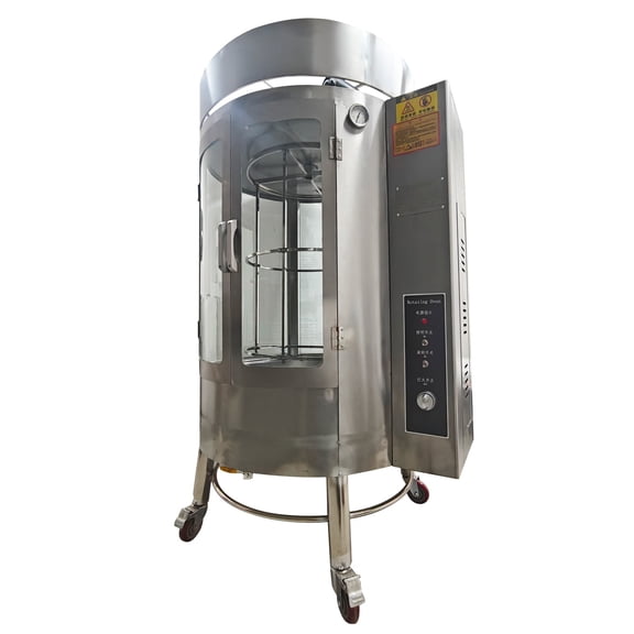 LPG and Charcoal Dual-Purpose Duck Roaster Roaster Rotating Poultry Roasting Oven 220V Single-phase