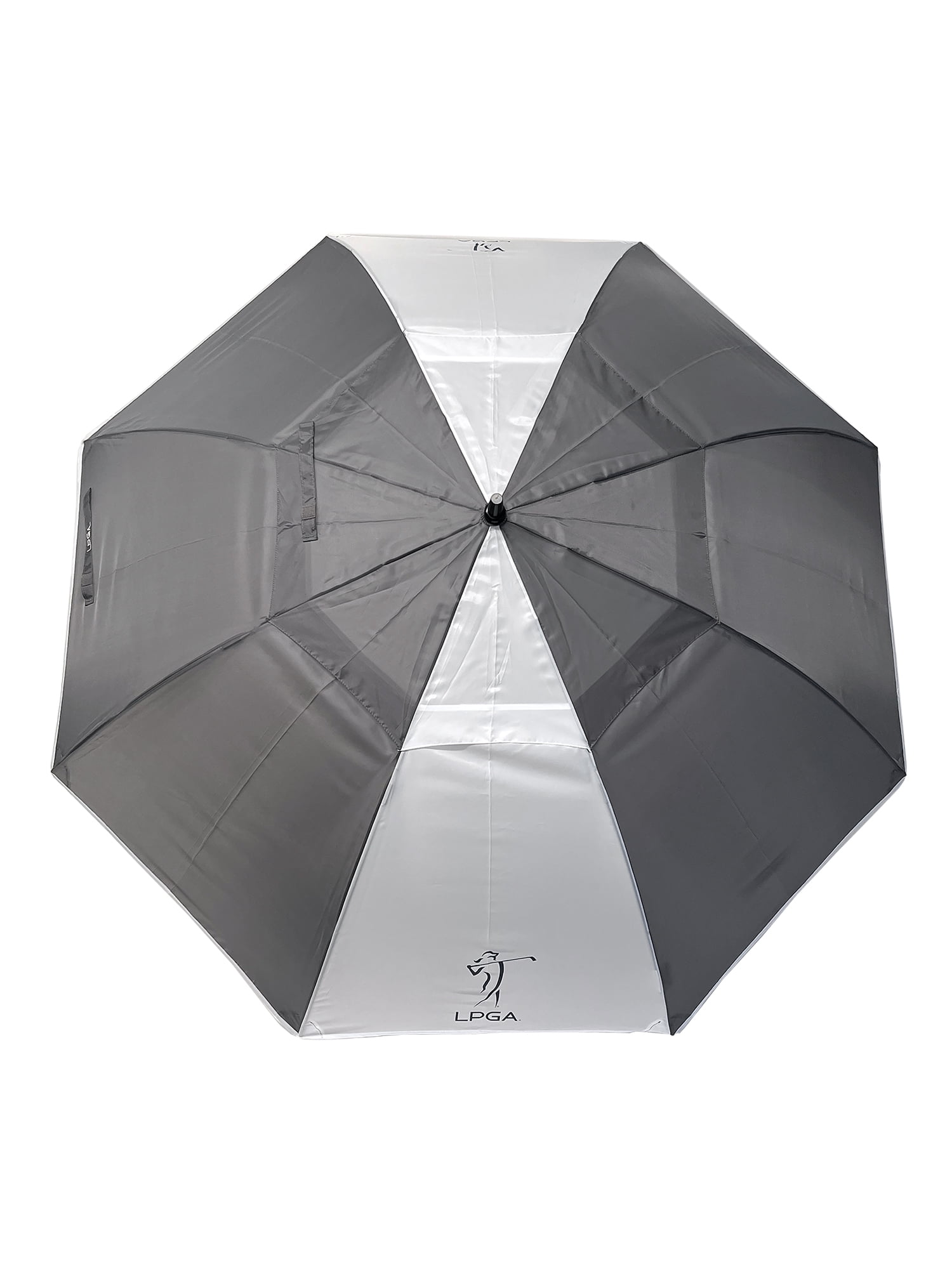 LPGA 68inch Auto Open Vented Golf Umbrella, Grey/White