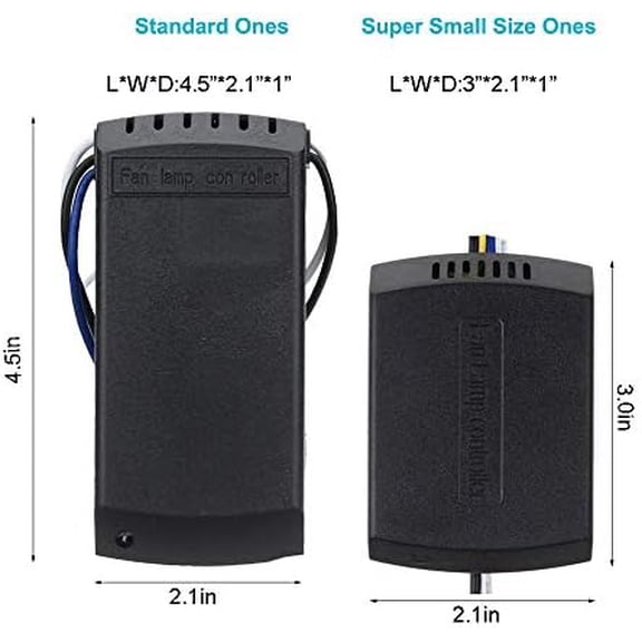 LPHUMEX Ceiling Fan Remote Control Kit, Small Size Speed, Light & Timing 3 in 1 Wireless Control, Compatible with AC Motor Fans from Harbor Breeze, Hunter, Hampton Bay, etc.