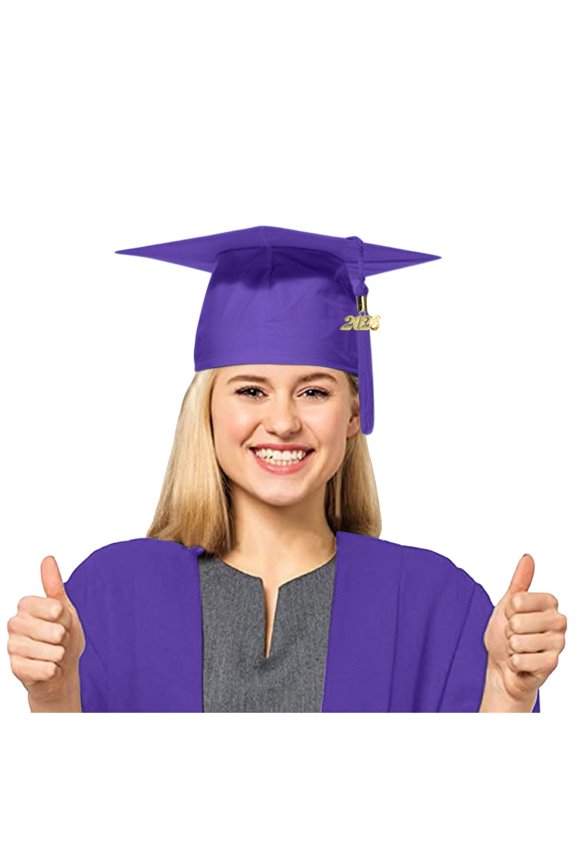 2026 Graduation Cap Breathable Adjustable Matte Graduation Caps With 2026 Tassel For College Graduates Purple