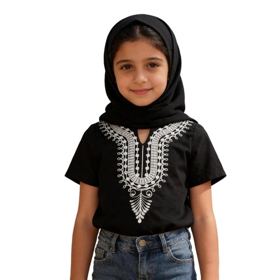 LPKRT Boys African Dashiki Shirt - Traditional Loose Short Sleeve Top, Classic Batik Print Casual Outfit for Kids 1-6 Years(Navy-100(3T-4T))