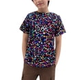 thumbnail image 1 of LPKRT Boys Short Sleeve T-Shirts Crewneck Leopard Print Holiday Basic Tees Regular Fashionable Summer Shirt Top Black 6-8 Years, 1 of 3