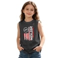 thumbnail image 1 of LPKRT Kids USA Flag Tank Top Independence Day Graphic Classic Fit Sleeveless Shirt Kids Breathable Stylish Summer Outfits Grey 4-5 Years, 1 of 6