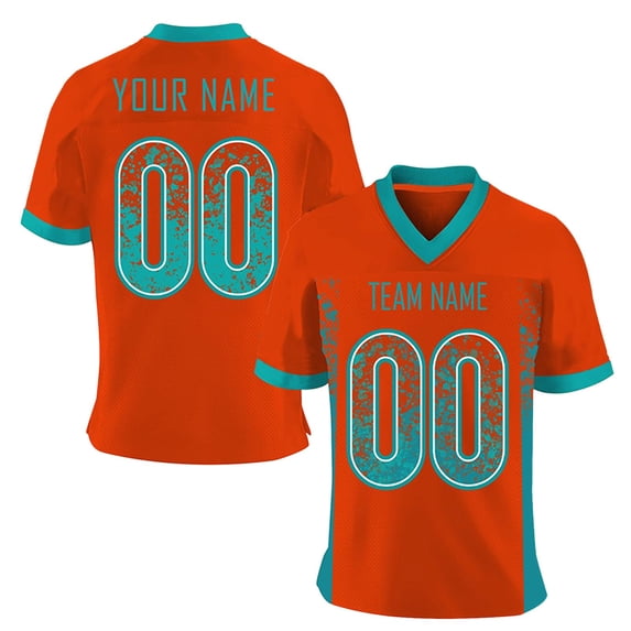 LPKRT Men Custom Name Number Football T Shirt - Personalized Top, Breathable Sports Tee(Red-4XL)