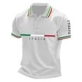 thumbnail image 1 of LPKRT Men Italian Breathable Polo Shirt - Short Sleeve Button Down Top, Casual Tee for Daily Wear(White-3XL), 1 of 3