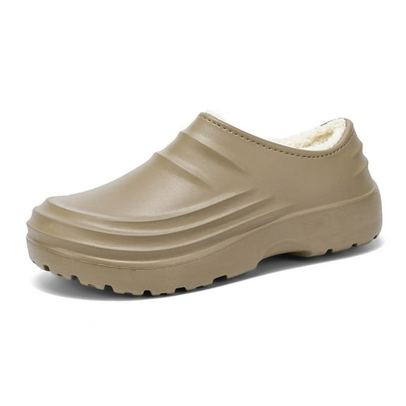 LPKRT Men'S Waterproof Chef Shoes - on Work Shoes for Kitchen, Non Oil Resistant Eva Clogs for Restaurant & Food Service(Brown-36)