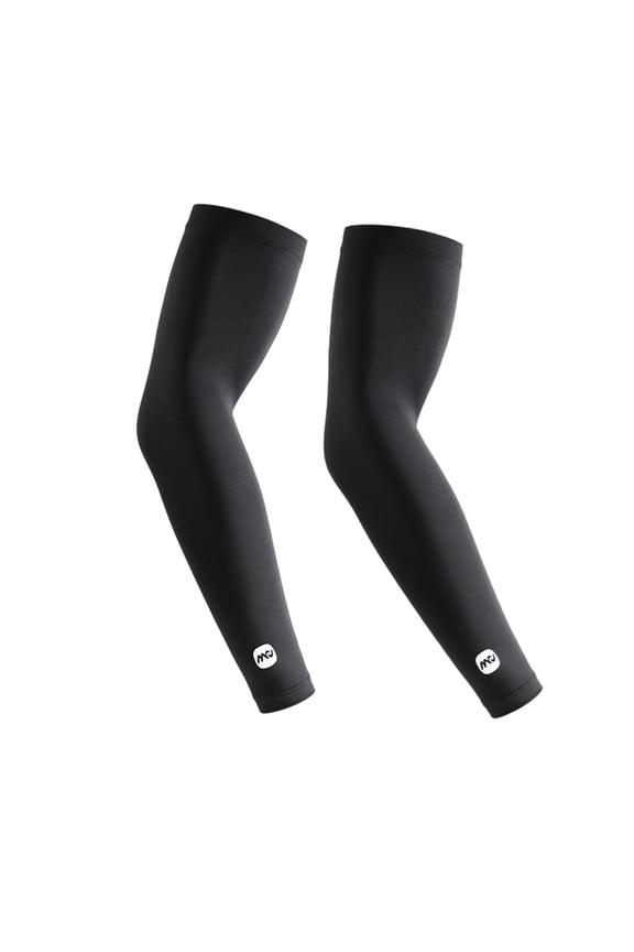 Unisex Compression Arm Sleevesice Silk Uv Protection Cooling Arm Sleeves Black