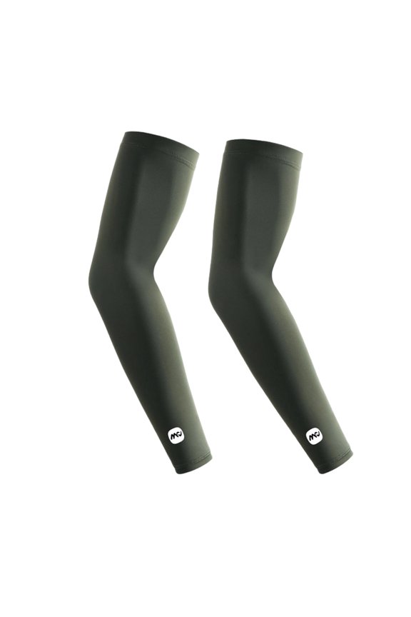 Unisex Compression Arm Sleevesice Silk Uv Protection Cooling Arm Sleeves Green