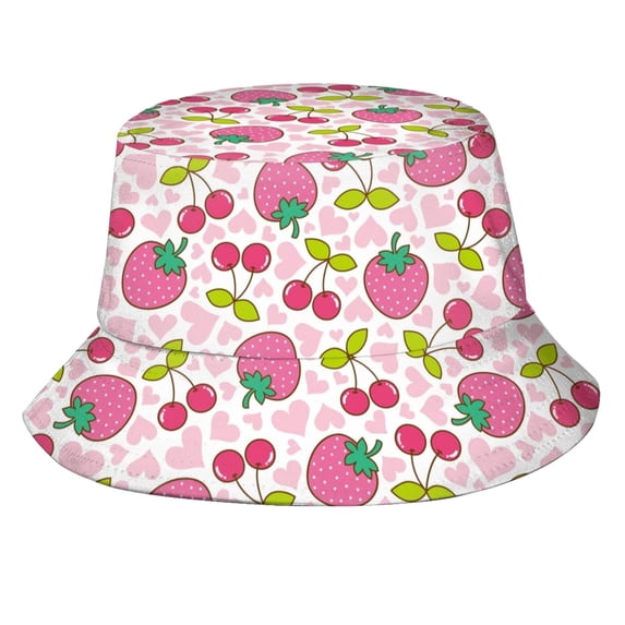 LPKRT Unisex Printed Bucket Hat Lightweight Breathable Sun Cap Packable Sun Protaection Outdoor Hat Hot Pink