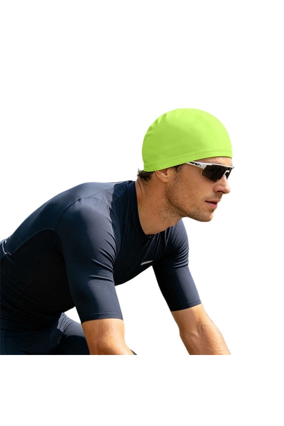 Unisex Skull Cap Quick-Dry Breathable Sports Liner Uv Protection Moisture Wicking Cooling Cycling Beanies Green