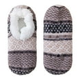 thumbnail image 1 of LPKRT Women Fleece Sock Slippers With Grips - Thick Warm Indoor Booties, Cozy House Socks(Light Gray-One Size), 1 of 4