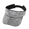 thumbnail image 1 of LPKRT Women Glitter Visor Hat Empty Top Adjustable Sparkly Sun Visors Fashion Beach Sports Visor BK1, 1 of 3