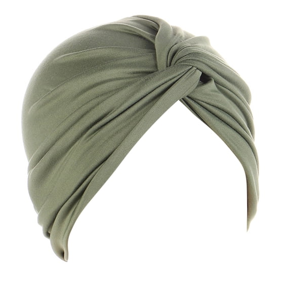 LPKRT Women Turban Hat Solid Color Stretch Head Wrap Fashion Soft Sleeping Hats Green