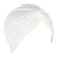 thumbnail image 1 of LPKRT Women Turban Hat Solid Color Stretch Head Wrap Fashion Soft Sleeping Hats White, 1 of 4
