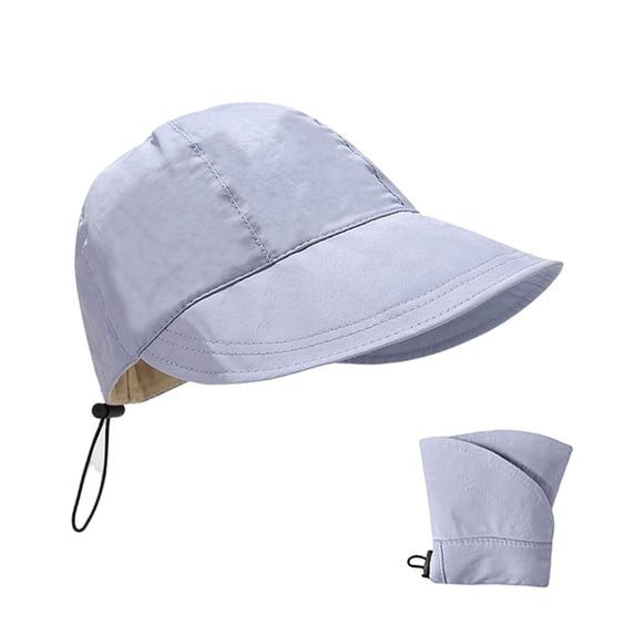 LPKRT Women'S Packable Sun Hat Adjustable Drawstring Baseball Cap Uv Protection Quick-Dry Boonie Hat Blue
