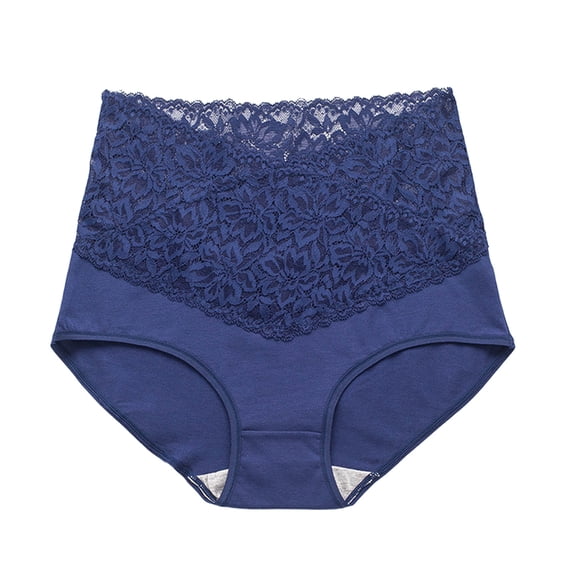 LPKRT Women V Neck High Waist Lace Briefs - Abdominal Control Panties, Sexy Comfortable Underwear(A-XL)