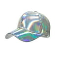 thumbnail image 1 of LPKRT Womens Metallic Baseball Cap Glitter Sparkle Dad Hat Adjustable Fashion Dance Sun Hat Silver One Size, 1 of 3