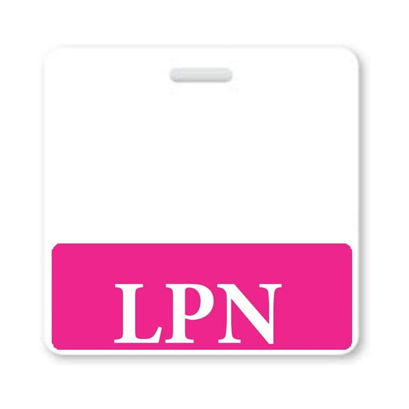 LPN Badge Buddy - Heavy Duty Horizontal Badge Buddies for Licensed Practical Nurses - Spill & Tear Proof Cards - 2 Sided USA Printed Quick Role Identifier ID Tag Backer by Specialist ID