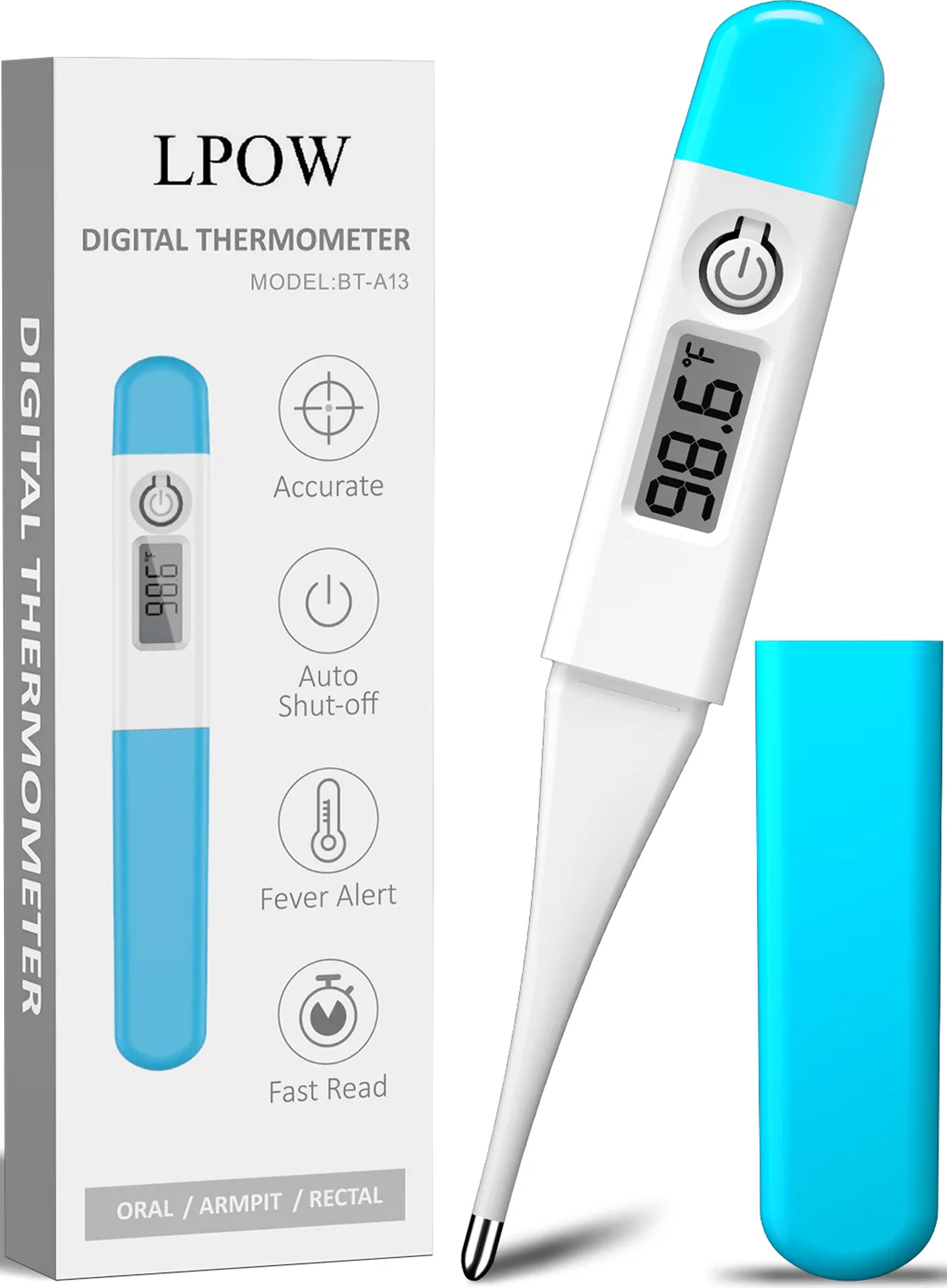 Equate, Oral, Rectal, or Underarm 30Second Digital Thermometer